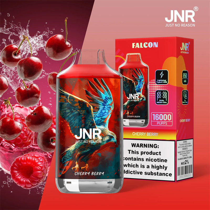 JNR Falcon 16 000 bouffées Cigarette électronique- Cherry Berry
