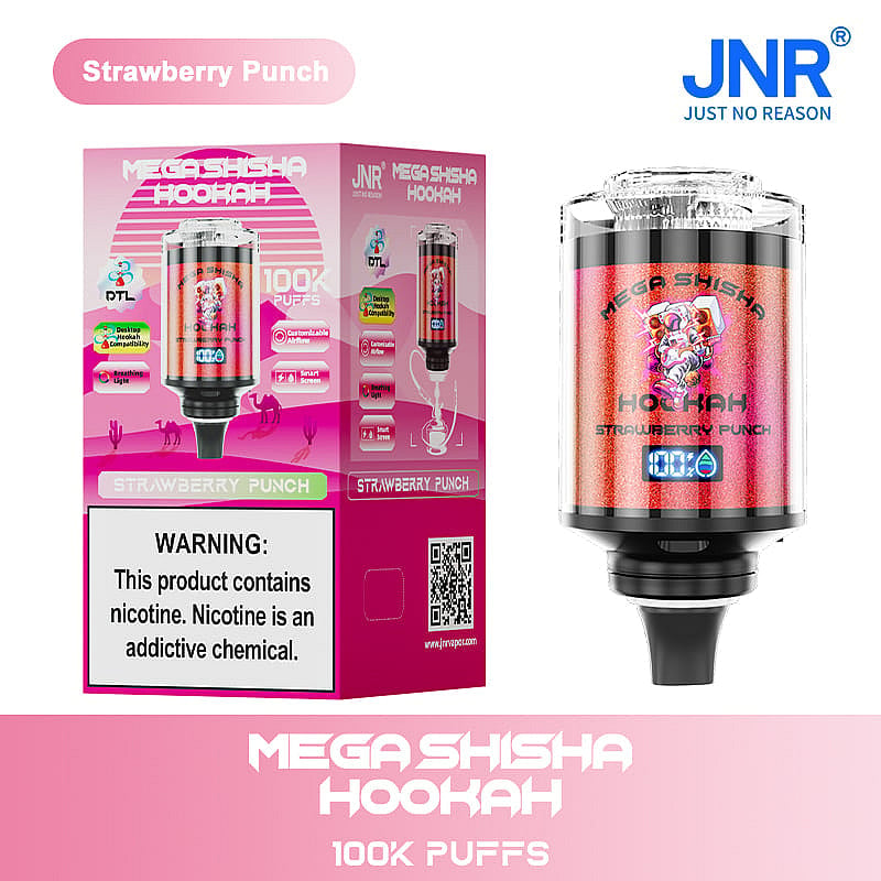 Puff JNR 100K Mega Shisha Hookah Strawberry Punch