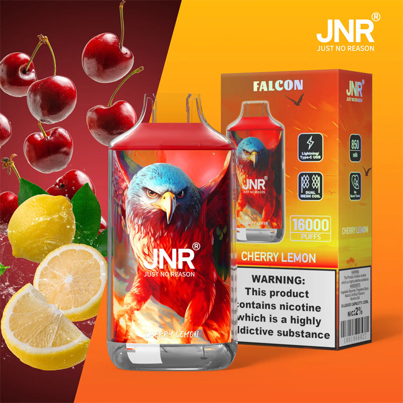 JNR Falcon 16k 16000 Puffs Vape – Cherry Lemon