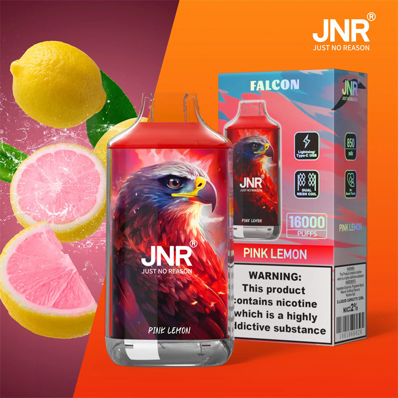 JNR Vape Falcon 16000 Pink Lemon Batterie rechargeable de 850mAh