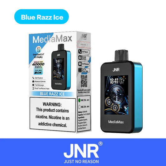 JNR Mediamax - Puff 40000 Taff Blue Razz Ice Cigarettes électroniques jetables