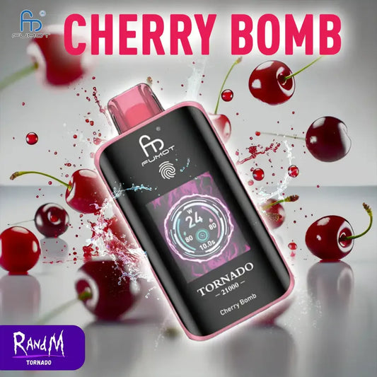 RandM Tornado 25000 Taff Vape Cherry Bomb