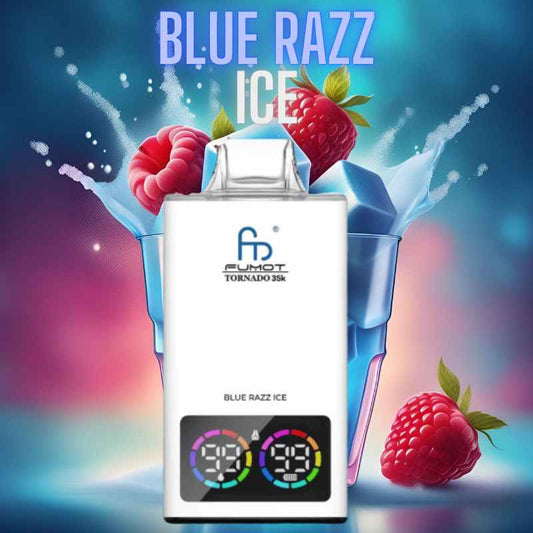 Blue Razz Ice Puff RandM Tornado 35000 Taff