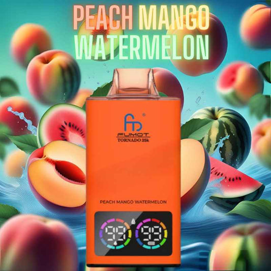 Peach Mango Watermelon RandM Tornado 35000 Vape