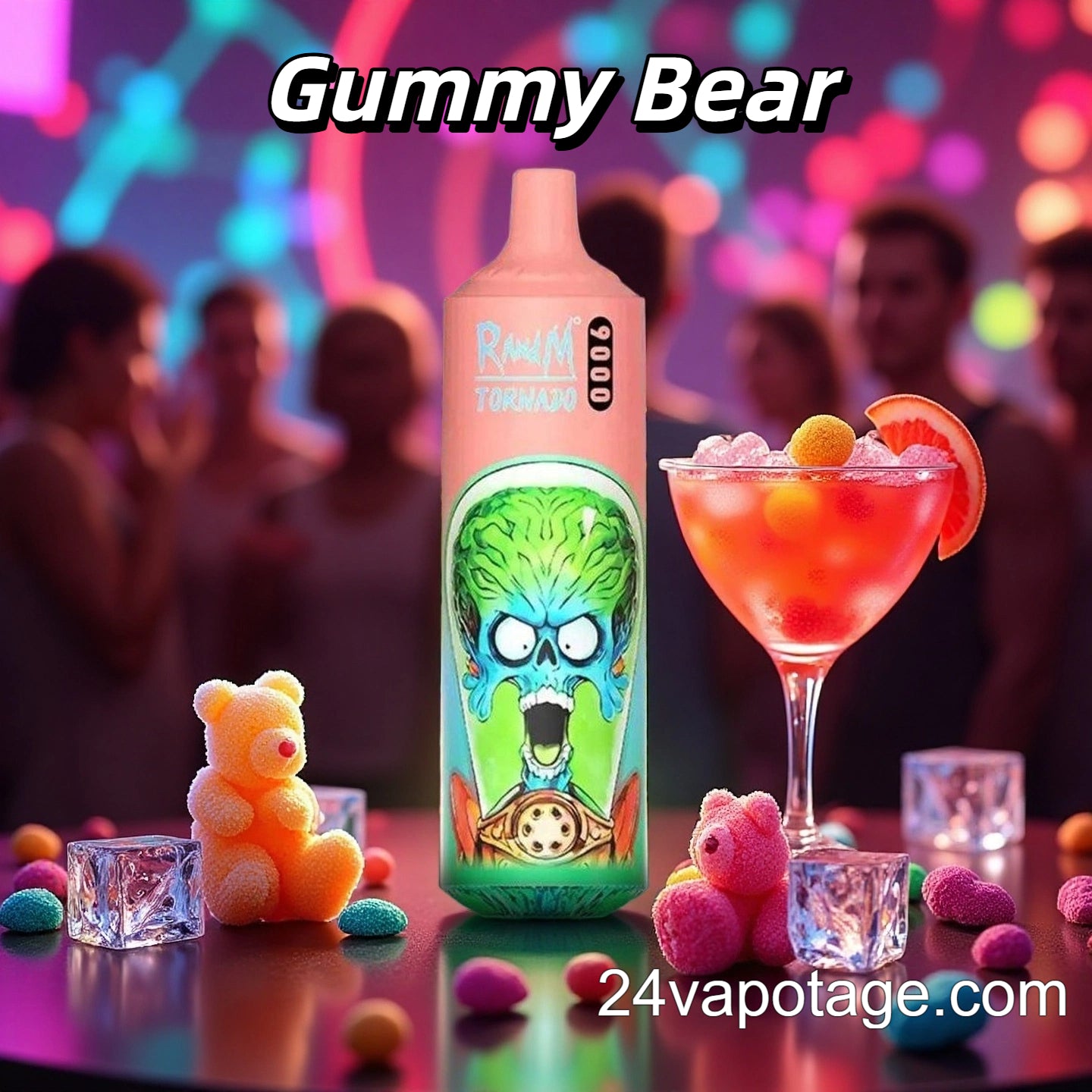 Tornado Puff 9000 Taff Gummy Bear RandM Vape  24Vapotage