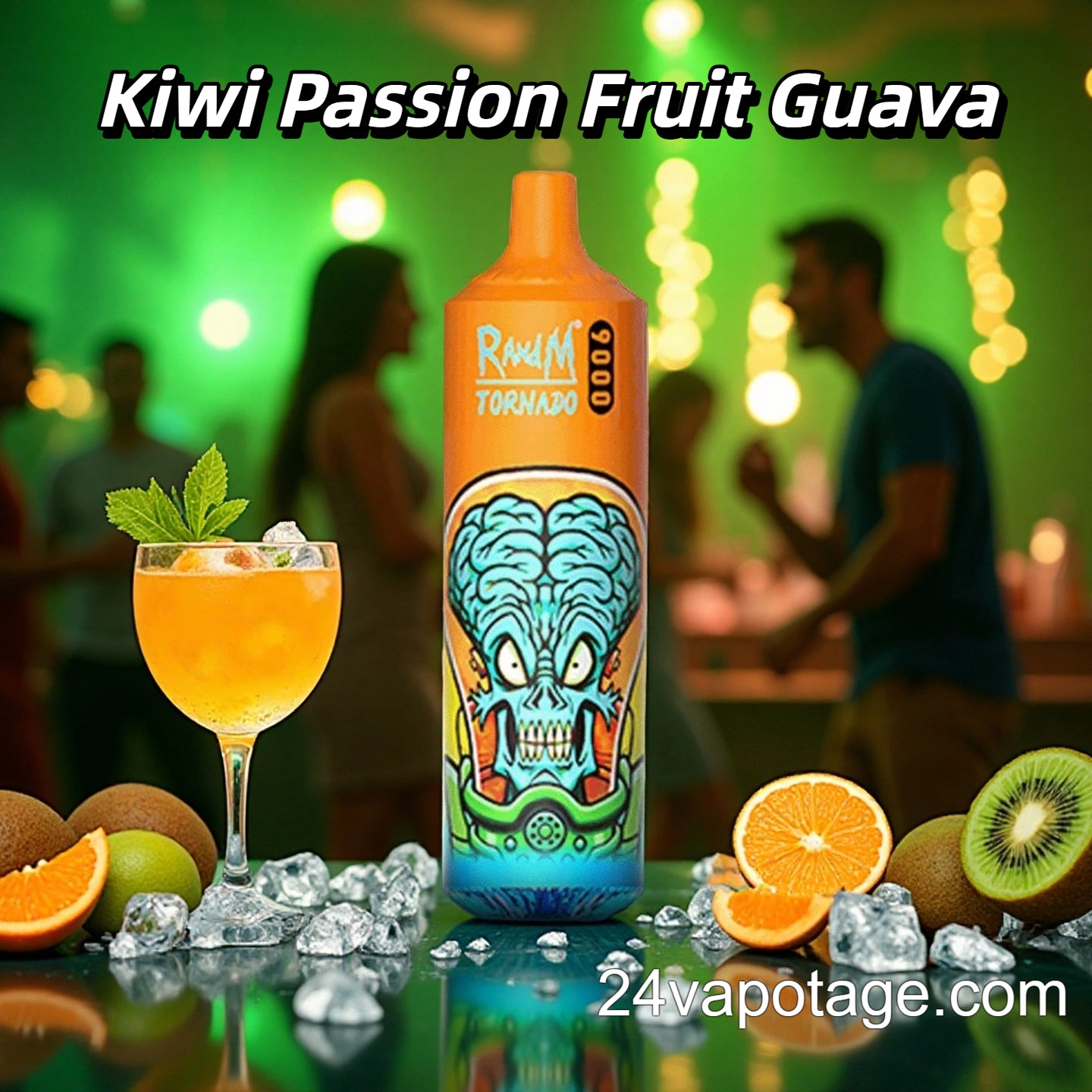 Kiwi Passion Fruit Guava RandM Tornado 9000