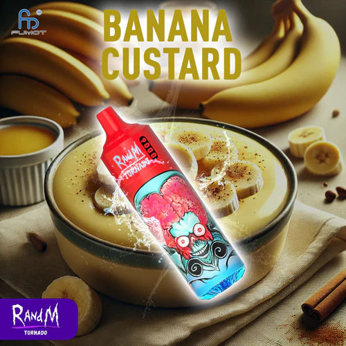 RandM 9000 Vape Banana Custard Puff 9K Taff