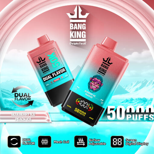 Bang King 50K Double Saveurs Blueberry Ice & Peach Ice