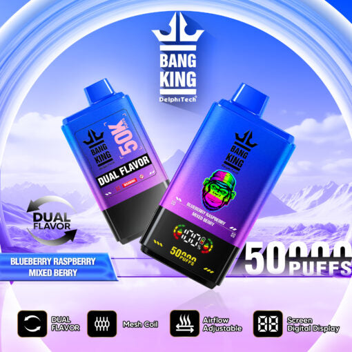 Puff Bang King 50K Double Saveurs Blueberry Raspberry & Mixed Berry