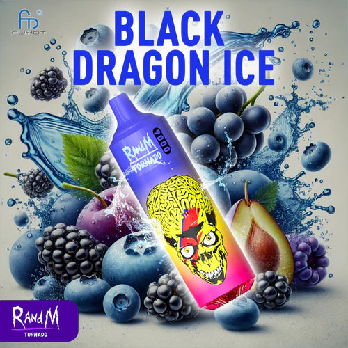 Randm Tornado 9000 Puffs Black Dragon Ice
