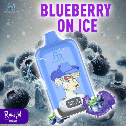 Blueberry On Ice RandM 12000 Puffs Digital Box Vapo