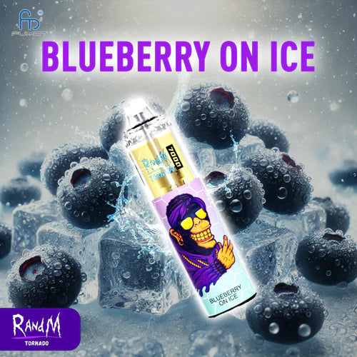 Randm Tornado Puff 7000 Taff Vape Jetable Blueberry On Ice