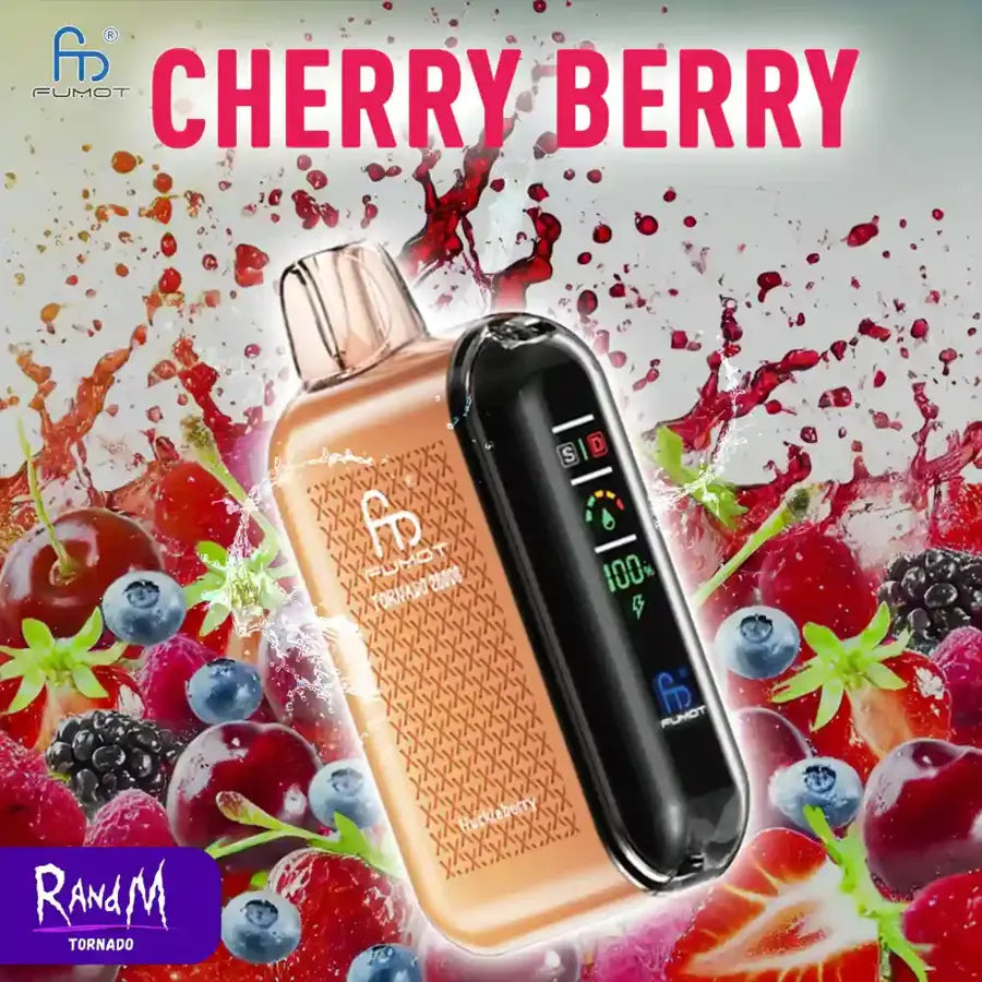 RandM Tornado 20000 Puffs Vape Cherry Berry 24Vapotage RandM Tornado 20000 Puffs Vape Cherry Berry 24Vapotage