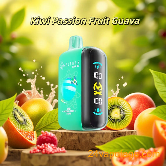 Kiwi Passion Fruit Guava Elf Bar Raya D3 25000