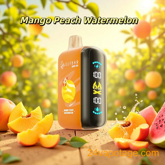 Mango Peach Watermelon Elf Bar Raya D3 25000