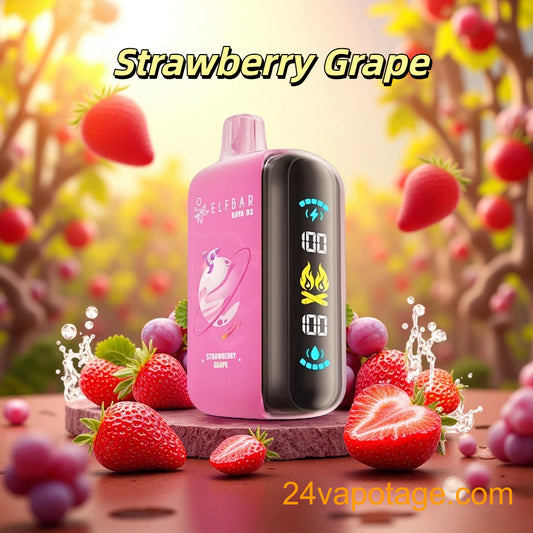 Strawberry Grape Elf Bar Raya D3 25000