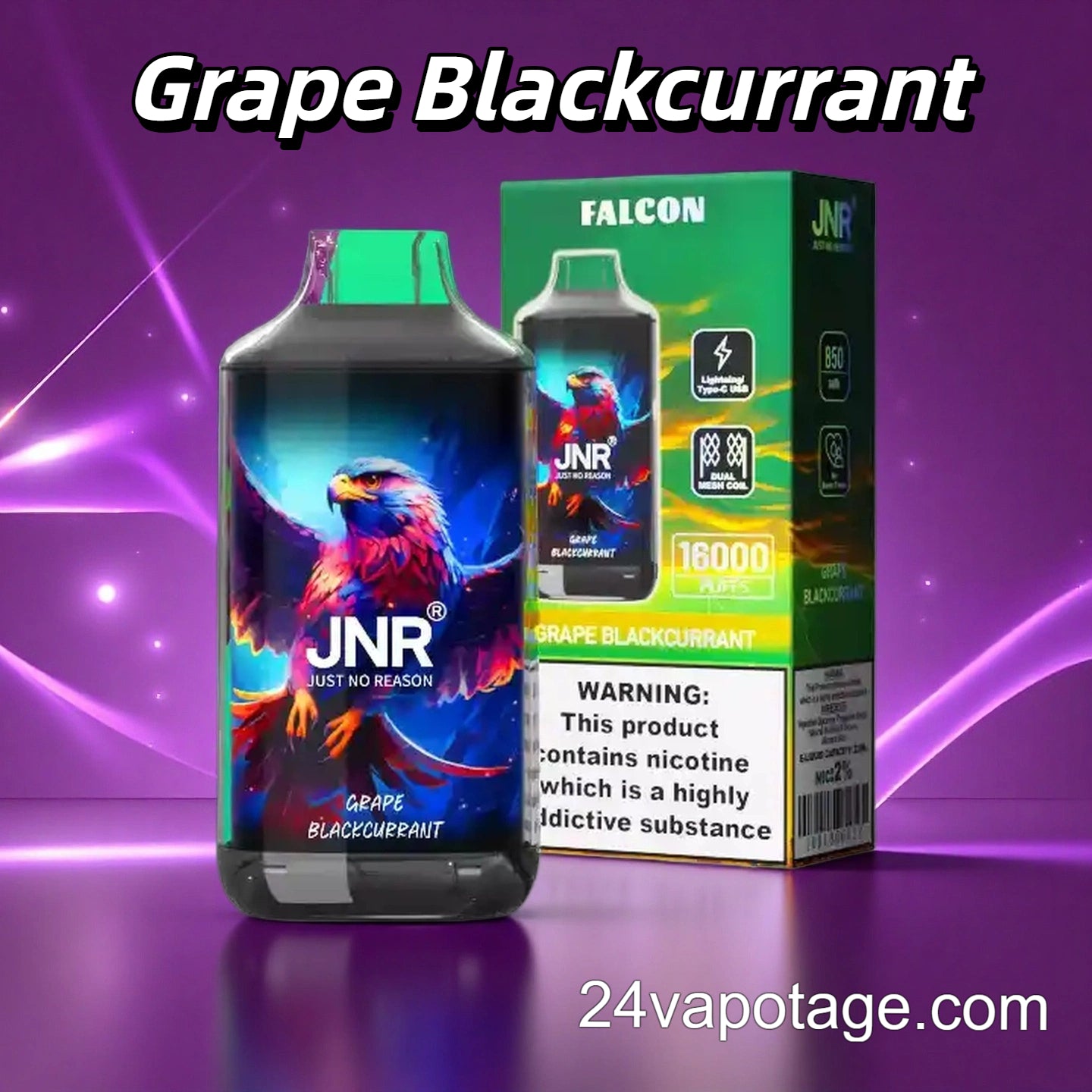 Puff JNR 16K Grape Blackcurrant