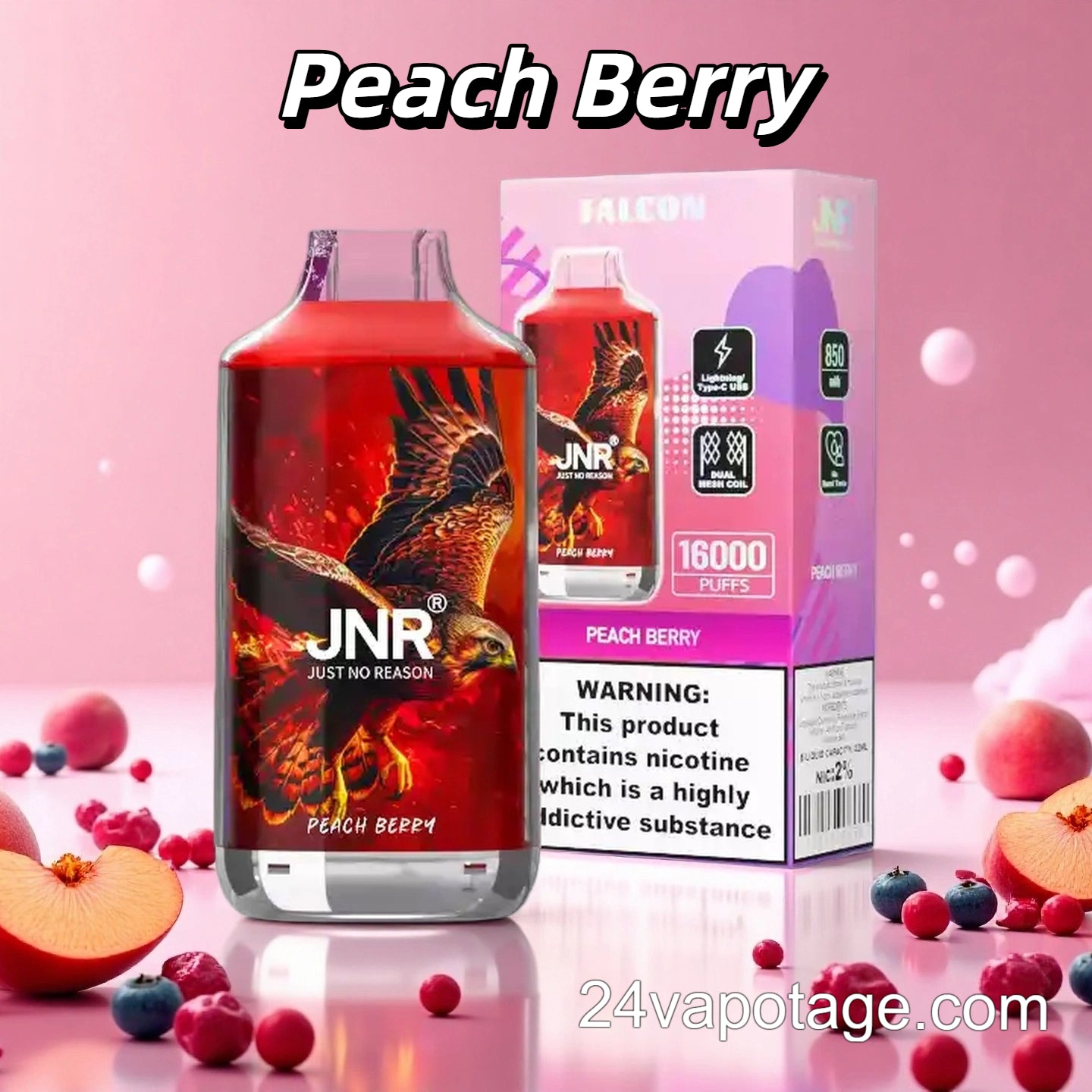 Puff JNR 16K Peach Berry