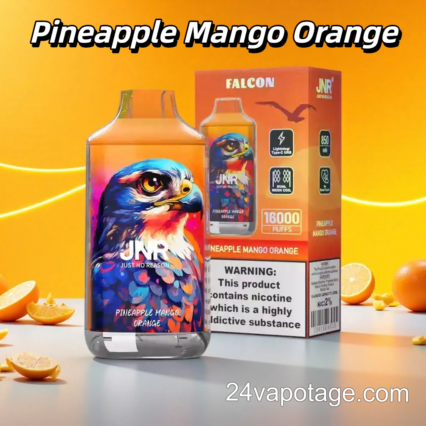 JNR Falcon 16000 Pineapple Mango Orange