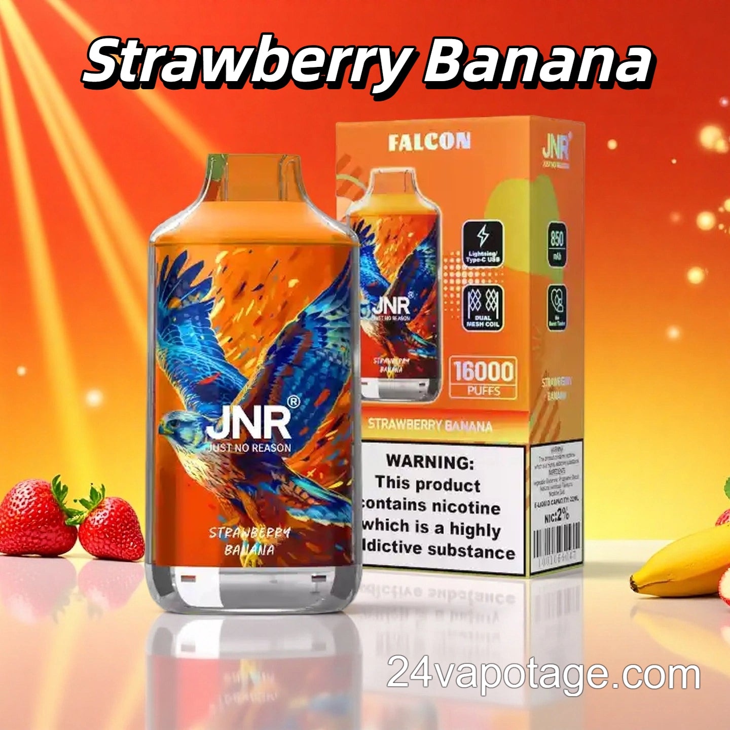 JNR Falcon 16000 Strawberry Banana