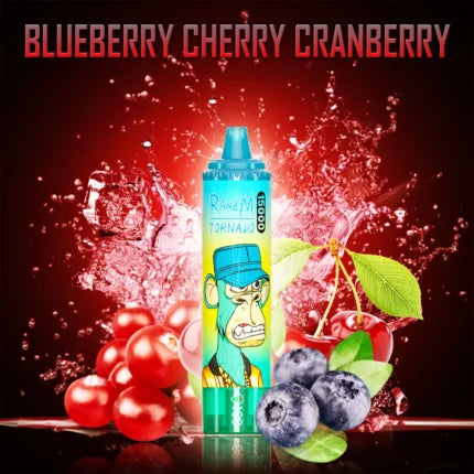 RandM Tornado Vapotage 15000 Puffs Blueberry Cherry Cranberry