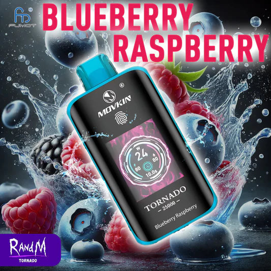 Blueberry Raspberry RandM Tornado Vape 25000 Taff