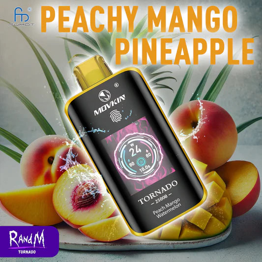 Peachy Mango Pineapple RandM Tornado 25000 Vape