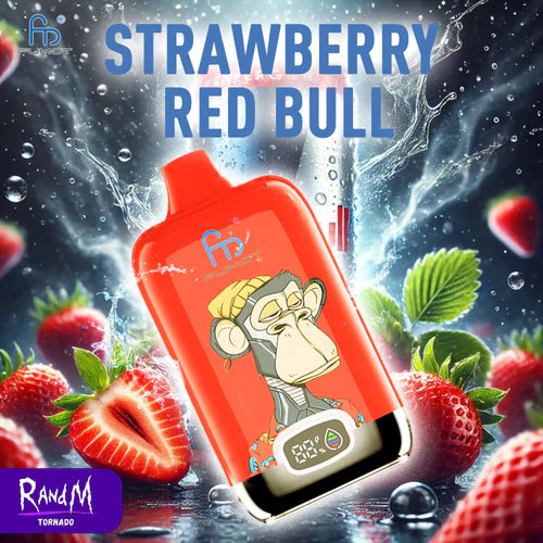 Saveur Strawberry Red Bull RandM Tornado 12000 Vape