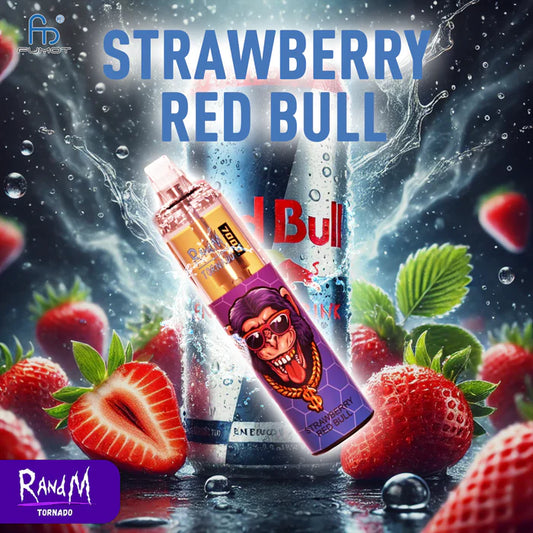 RandM Tornado Puff 7000 Taff Cigarette électronique Jetable Strawberry Red Bull
