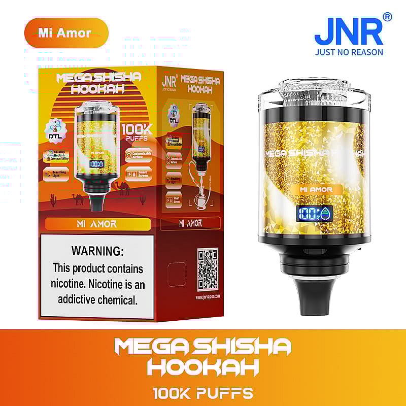 JNR 100K Puffs Mega Shisha Hookah  Mi Amor