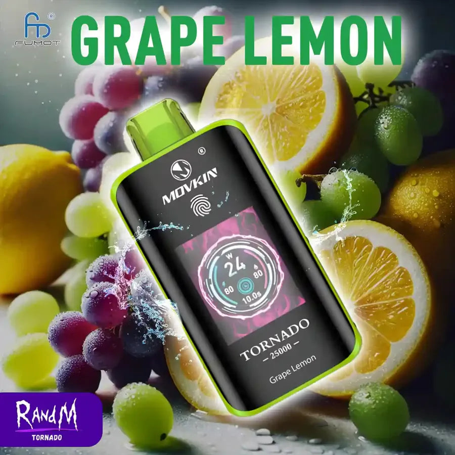 Tornado 25000 Taff Grape Lemon RandM Vape