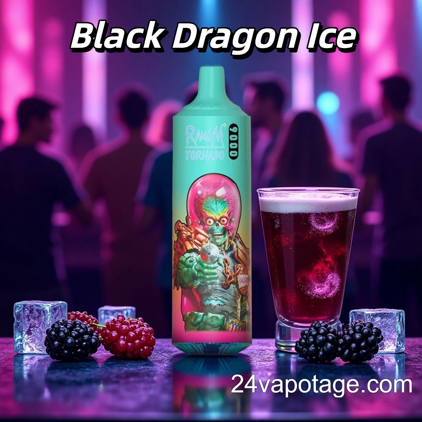 Randm Tornado 9000 Vape Black Dragon Ice