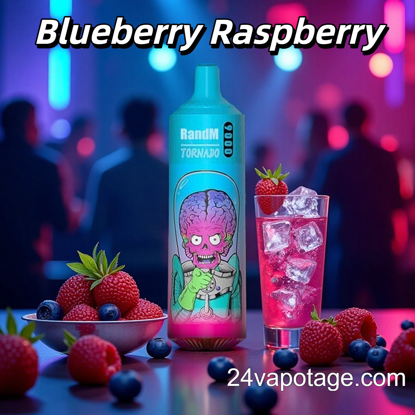 RandM Tornado 9000 Puffs Blueberry Raspberry