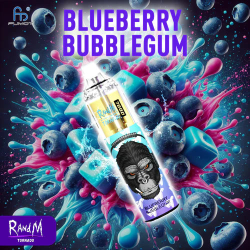 Randm Tornado Puff 7k Taff Blueberry Bubblegum Saveur Cigarette électronique Jetable