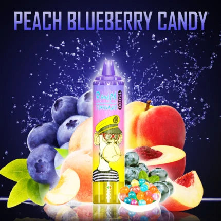 RandM Tornado 15000 Taff Peach Blueberry Candy