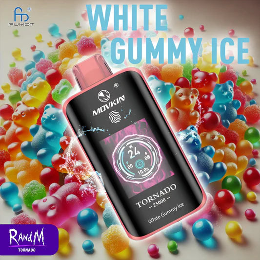 RandM Tornado 25000 - White Gummy Ice